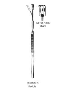 Retractors,Sharp,Flexible,16Cm Three Prong  (SS-95-1265)