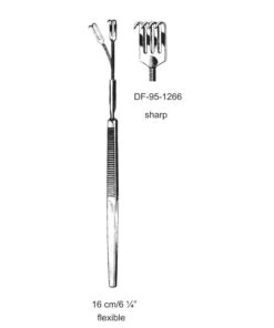 Retractors,Sharp,Flexible,16Cm Four Prong  (SS-95-1266)