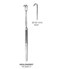 Kehlengriff Retractors Serrated Handle 1 Prong Blunt 16Cm  (SS-97-1314)