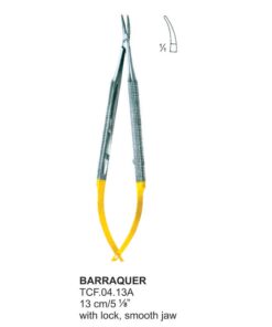 Tc-Barraquer Needle Holders Smooth Cvd 13Cm  With Lock (Tcf.04.13A)