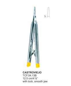 Tc-Castroviejo Needle Holders Smooth Jaw With Lock 12.5Cm (Tcf.04.13B)