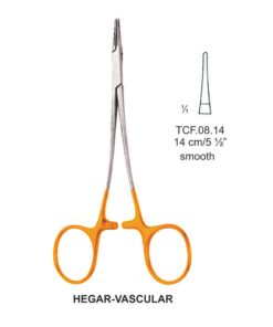 Tc-Hegar Vascular Needle Holder, Smooth, 14Cm V.Notch  (Tcf.08.14)