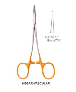 Tc-Hegar Vascular Needle Holder, Smooth, 18Cm V.Notch  (Tcf.08.18)