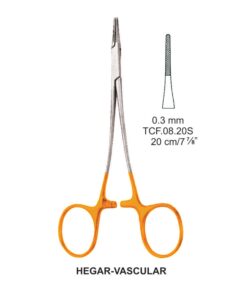 Tc-Hegar-Vascular Needle Holders Serrated 0.3Mm, 20Cm V.Notch  (Tcf.08.20S)