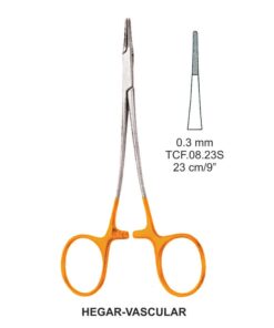 Tc-Hegar-Vascular Needle Holders Serrated 0.3Mm, 23Cm V.Notch  (Tcf.08.23S)