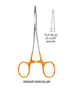 Tc-Hegar Vascular Needle Holder, Smooth, 23Cm V.Notch  (Tcf.08.23)