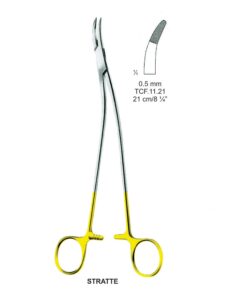 Tc-Stratte, Needle Holder, 0.5Mm, 21Cm V.Notch  (Tcf.11.21)