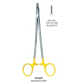 Tc-Ryder-Standard Needle Holders 0.5Mm, 15Cm V.Notch  (Tcf.12.15F)