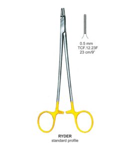 Tc-Ryder-Standard Needle Holders 0.5Mm, 23Cm V.Notch  (Tcf.12.23F)