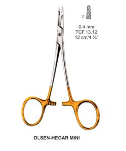 Tc-Olsen-Hegar Mini Needle Holders Serrated 0.4Mm, 12Cm  (Tcf.13.12)