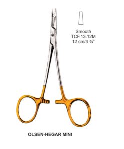 Tc-Olsen-Hegar Mini Needle Holders Smooth, 12Cm  (Tcf.13.12M)