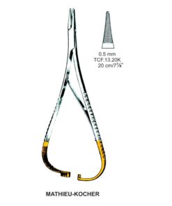 Tc-Mathieu-Kocher Needle Holder Outside Ratchet 0.5Mm, 20Cm  (Tcf.13.20K)