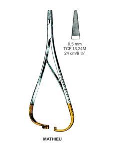 Tc-Mathieu Needle Holder Outside Ratchet 0.5Mm, 24Cm  (Tcf.13.24M)