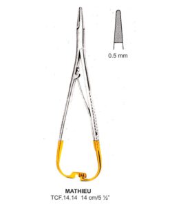Tc-Mathieu Needle Holder With Ratchet 0.5Mm, 14Cm  (Tcf.14.14)