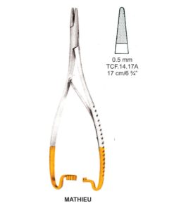 Tc-Mathieu Needle Holder, 0.5Mm, 17Cm  (Tcf.14.17A)