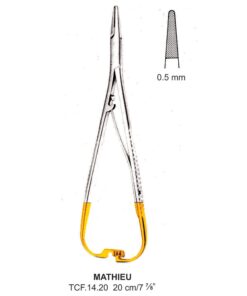 Tc-Mathieu Needle Holder With Ratchet 0.5Mm, 20Cm  (Tcf.14.20)