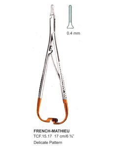 Tc-French Mathieu, Needle Holder, Delicate Pattern, 0.4Mm, 17Cm  (Tcf.15.17)