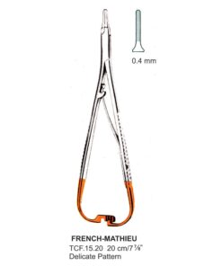 Tc-French Mathieu, Needle Holder, Delicate Pattern, 0.4Mm, 20Cm  (Tcf.15.20)