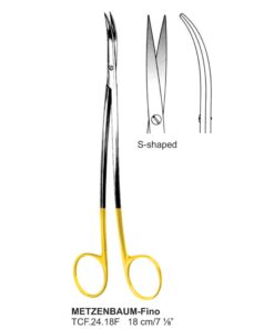 Tc-Metzenbaum-Fino Dissecting Scissors, S-Shaped, Sh-Sh, 18Cm  (Tcf.24.18F)