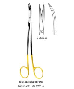 Tc-Metzenbaum-Fino Dissecting Scissors, S-Shaped, Sh-Sh, 20Cm  (Tcf.24.20F)