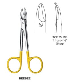 Tc-Beebee Scissors, Sharp, Cvd, 11Cm  (Tcf.25.11E)