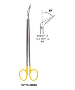 Tc-Potts-Smith Vascular Scissors, Angled 60°, 18.5Cm  (Tcf.27.18)
