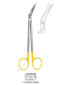 Tc-Locklin Operating Scissors, One Toothed Blade, 16Cm (Tcf.30.16A)