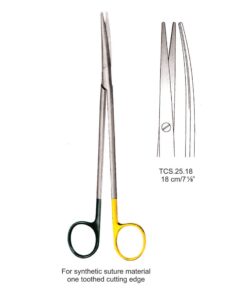 Tc-Ligature Supercut Scissors, One Toothed Cutting Edge, Cvd, 18Cm  (Tcs.25.18)