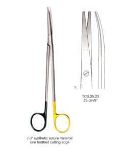 Tc-Ligature Supercut Scissors, One Toothed Cutting Edge, Cvd, 23Cm  (Tcs.25.23)