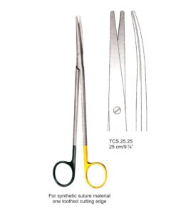 Tc-Ligature Supercut Scissors, One Toothed Cutting Edge, Cvd, 25Cm  (Tcs.25.25)