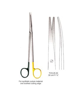 Tc-Ligature Supercut Scissors, One Toothed Cutting Edge, Cvd, 30Cm  (Tcs.25.30)