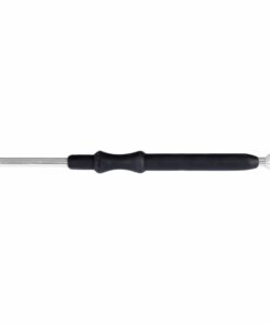 Resuable Hemisphere Electrode, Straight 7Cm, Dia 4Mm, Black (E-3-685)
