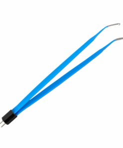 Reusable Bipolar, Gerald Kocher Forceps, Angled, With American Plug, 17.8 Cm Length, 1.0Mm Tip, Blue (E-5-3905)