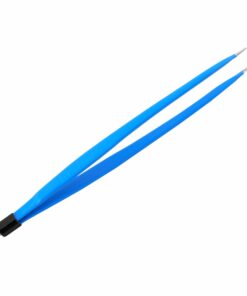 Reusable Bipolar, Standard Forceps, Straight, With American Plug, 16 Cm Length, 0.5Mm Tip, Blue (E-5-4045)