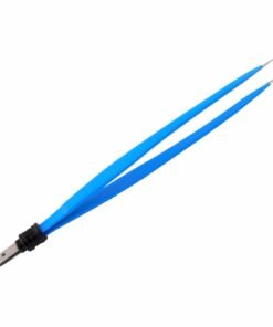 Reusable Bipolar, Standard Forceps, Straight, With European Plug, 22 Cm Length, 0.7Mm Tip, Blue (E-5-4360)
