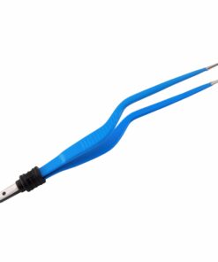 Reusable Bipolar, Bayonett Forceps, Straight, With European Plug, 18 Cm Length, 2.0Mm Tip, Blue (E-5-5820)
