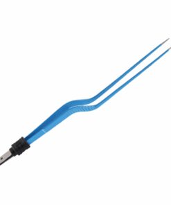 Reusable Bipolar, Yasargil Forceps, Straight, With European Plug, 17.8 Cm Length, 1.5Mm Tip, Blue (E-5-770)