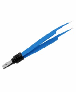 Reusable Bipolar, Coaptation Nadler Forceps, Straight, With European Plug, 10.2 Cm Length, 0.7Mm Tip, Blue (E-5-8070)