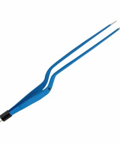 Reusable Bipolar, Hardy Bayonet Forceps, Straight, With American Plug, 20 Cm Length, 1.0Mm Tip, Blue (E-5-835)