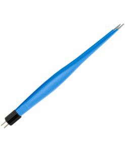 Reusable Bipolar, Cushing Gursh Forceps, Straight, With American Plug, 17.8 Cm Length, 1.5Mm Tip, Blue (E-5-900)