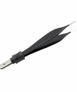 Reusable Bipolar, Adson Forceps, Straight, Non Stick, With European Plug, 15 Cm Length, 0.7Mm Tip, Black (E-8-140)