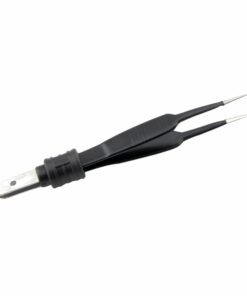 Reusable Bipolar, Jeweller Forceps No.5, Straight, Non Stick, With European Plug, 10 Cm Length, 0.5Mm Tip, Black (E-8-2021)