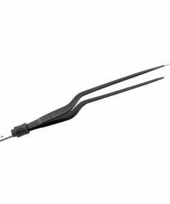Reusable Bipolar, Bayonett Forceps, Straight, Non Stick, With European Plug, 16 Cm Length, 1.5Mm Tip, Black (E-8-3120)