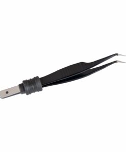 Reusable Bipolar, Jeweler Forceps No.7, Non Stick, With European Plug, 11.5 Cm Length, Needle Tip, Black (E-8-3601)