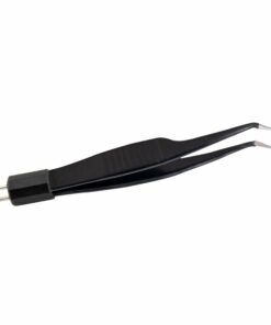 Reusable Bipolar, Jeweler Forceps No.7, Non Stick, With American Plug, 11.5 Cm Length, Needle Tip, Black (E-8-3606)