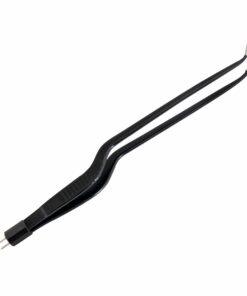 Reusable Bipolar, Bayonett Forceps, Angled Up, Non Stick, With American Plug, 20 Cm Length, 1.0Mm Tip, Black (E-8-3705)