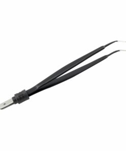 Reusable Bipolar, Gerald Forceps, Angled, Non Stick, With European Plug, 17.8 Cm Length, 1.5Mm Tip, Black (E-8-3841)