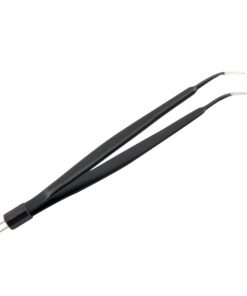 Reusable Bipolar, Gerald Forceps, Angled, Non Stick, With American Plug, 17.8 Cm Length, 1.5Mm Tip, Black (E-8-3846)