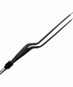 Reusable Bipolar, Jansen Bayonet Forceps, Straight, Non Stick, With European Plug, 18 Cm Length, 0.5Mm Tip, Black (E-8-5560)