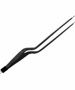 Reusable Bipolar, Jansen Bayonet Forceps, Straight, Non Stick, With Ameircan Plug, 18 Cm Length, 1.5Mm Tip, Black (E-8-5585)